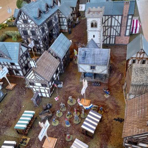 model street scene o St Albans Wars of the Roses