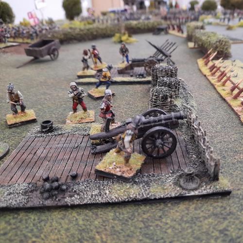 model army scene from St Albans war of the Roses