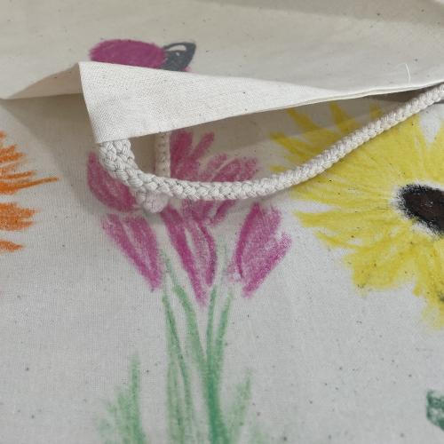 fabric crayon flower section