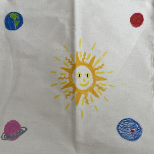 fabric crayon solar system