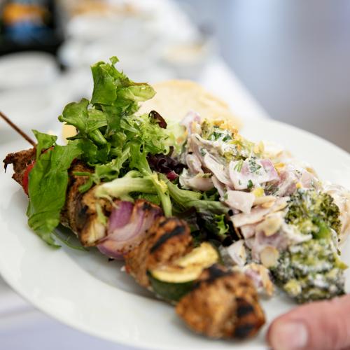 Cooks and Partners sample menus at the Courtroom Cafe