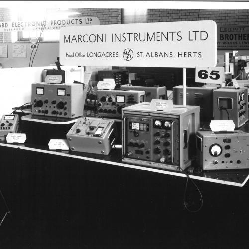 A display of Marconi Instruments at an exhibition in around 1950.