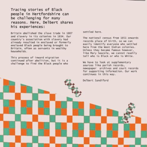 Exhibition panel - Black history research