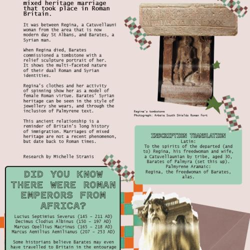 Exhibition panel - Barates and Regina