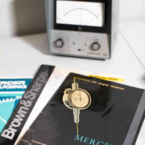 Mercer electric gauge and brochures