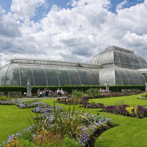 Palm House at Kew Gardens. The gardens became a National Botanical Garden in 1840.