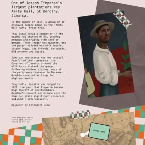 Exhibition panel - Amity Hall Party