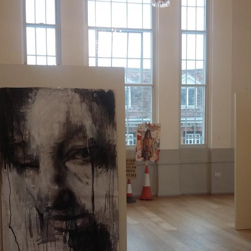 "Adem" Portrait in Acrylic + Charcoal