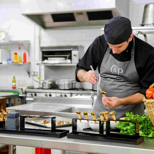 Cooks and Partners sample menus at the Courtroom Cafe