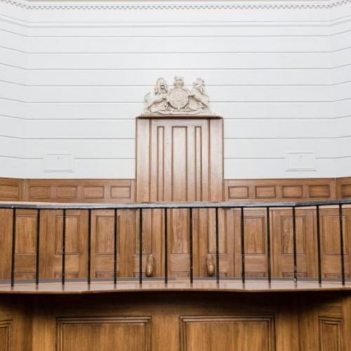 The courtroom in St Albans Museum + Gallery