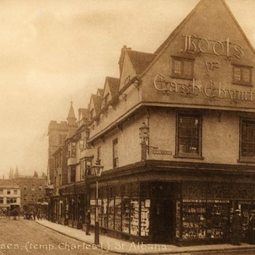 The Gables, Edwardian postcard taken from Market Place, c1905
