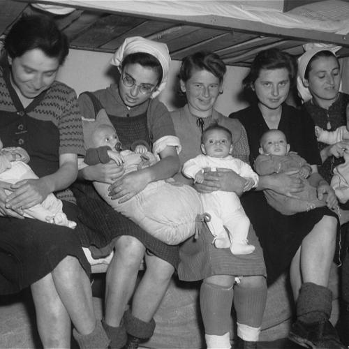 Survivors with their babies