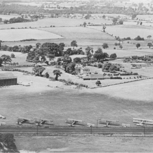 Radlett aerodrome in 1930 from the air