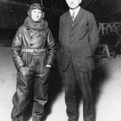 Handley Page with one of his test pilots in 1918