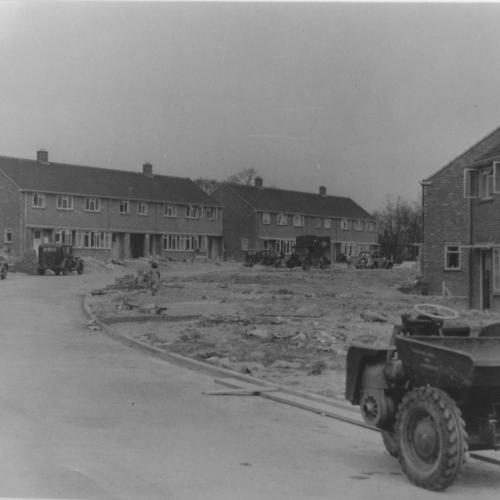 Construction on Handley Page housing in the 1950s