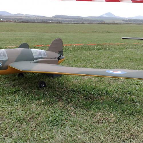 This is Handley Page HP75 Manx radio-controlled model, seen at Ražňany airport in Slovakia, during an annual model exhibition (image courtesy of Jagermeister)