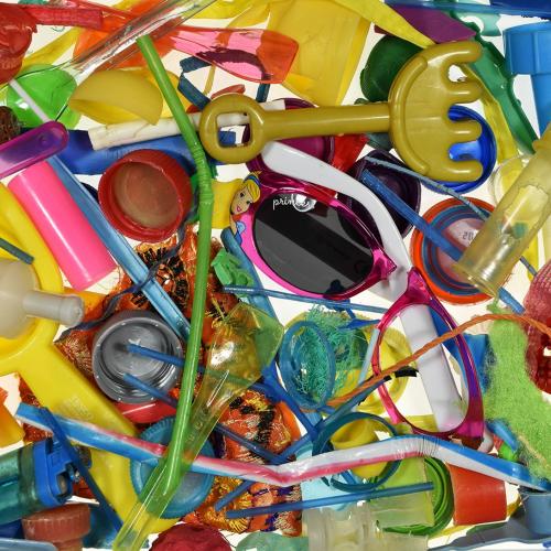 Southend Beach Rubbish Project (May), photography of colorful plastic items