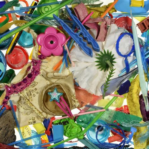 Southend Beach Rubbish Project (October), colourful plastic beach items
