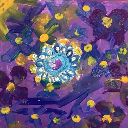 paitned flower pattern