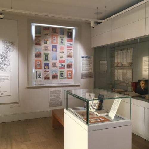 The second gallery of the exhibition with a case full of SAHAAS publications