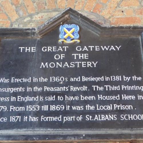 The Abbey Gateway, detail of panel – taken in 2016