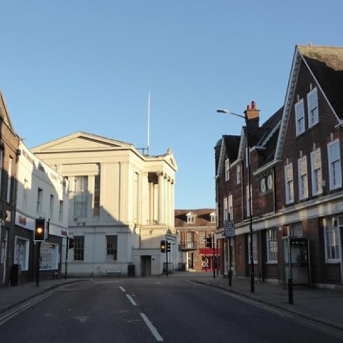 Victoria Street showing possible site of The Castle Inn – Taken part of the St Albans Museums ‘Talking Buildings’ Project (2016)