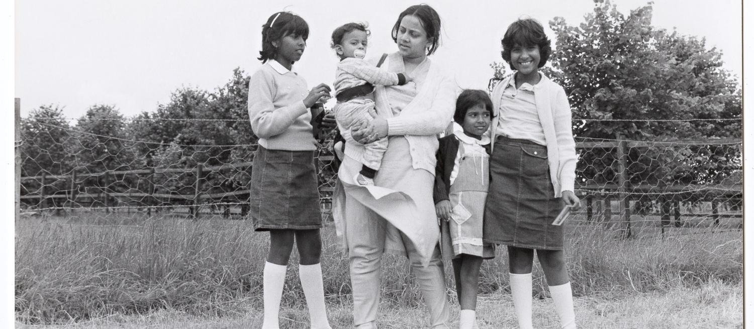 The Mukherjee Family, black & white photography