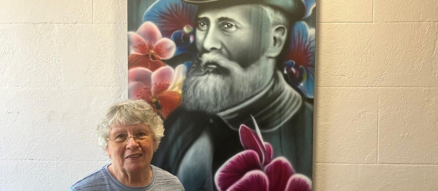 Maureen at the opening of A Growing City exhibition