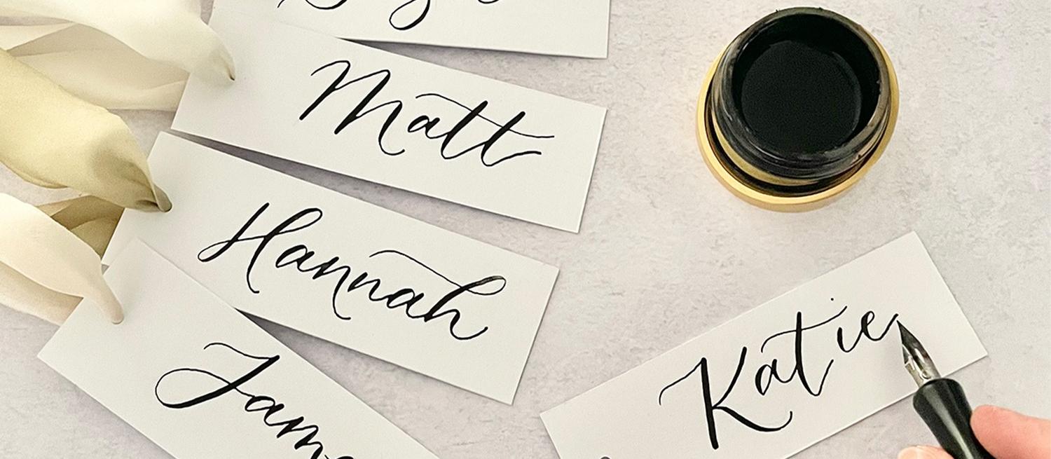 calligraphy name labels