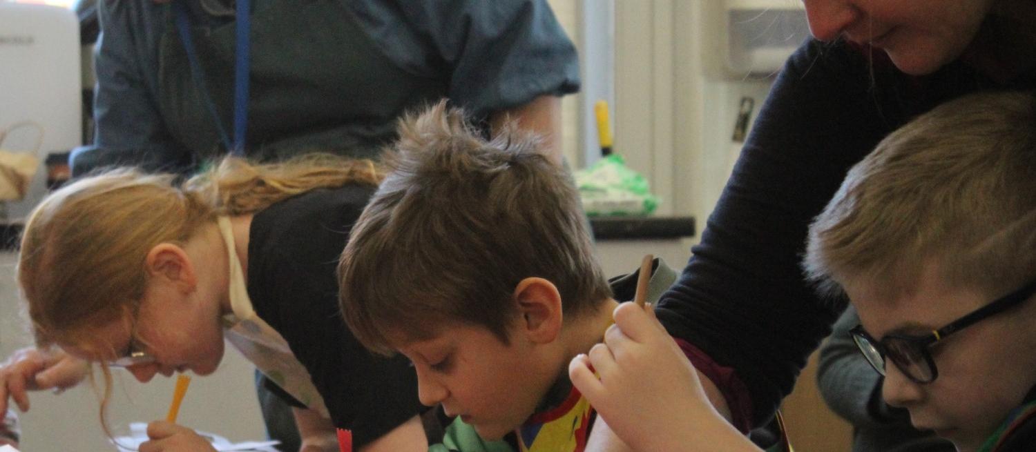 child enjoying craft activity