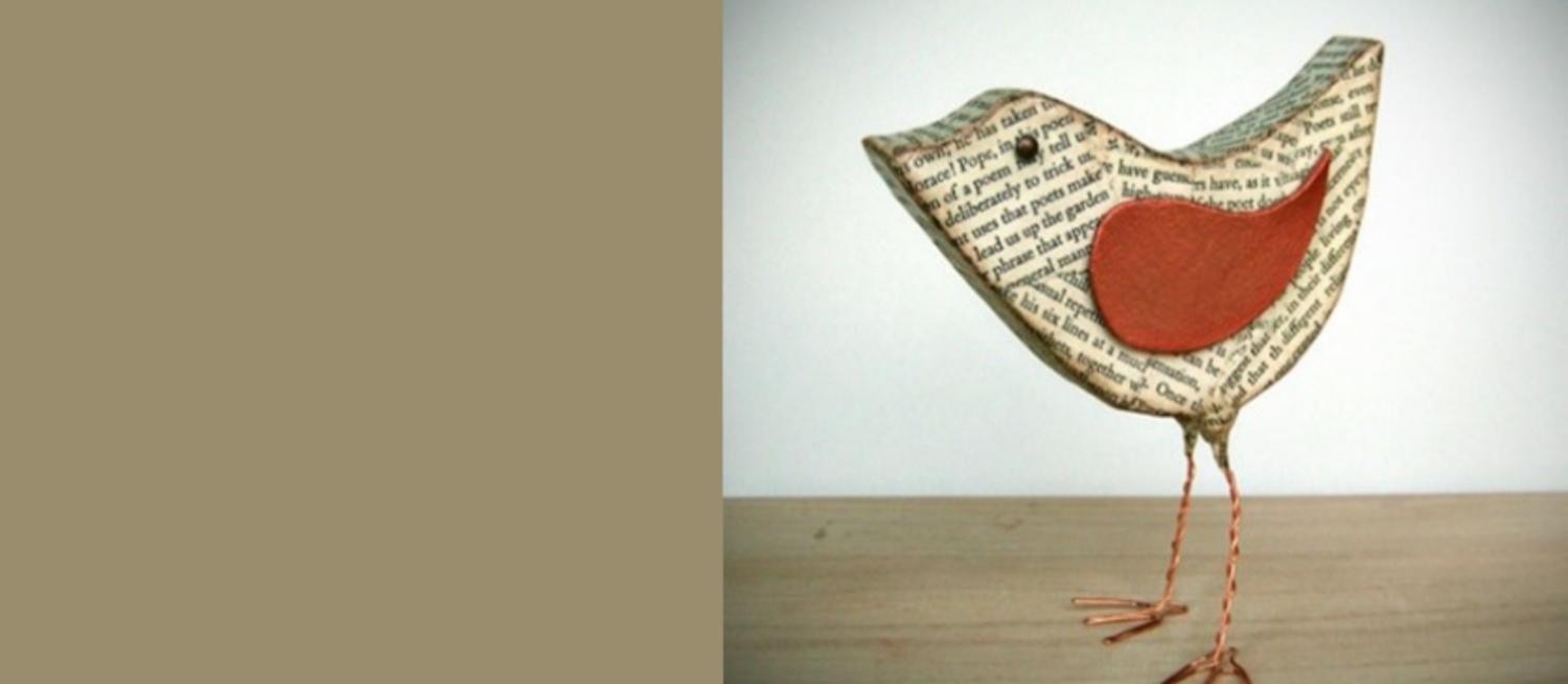 Papier mache bird