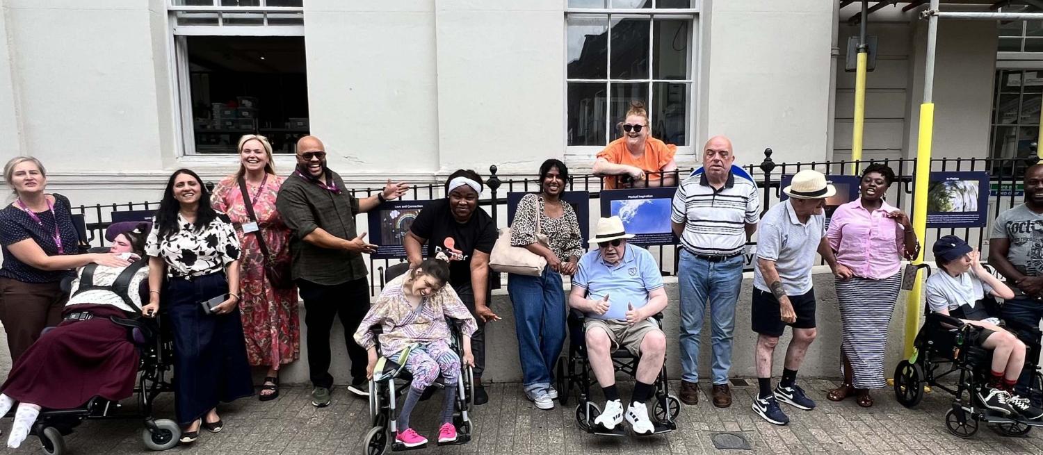 The MacIntrye community of residents and carers outside of St Albans Museum + Gallery