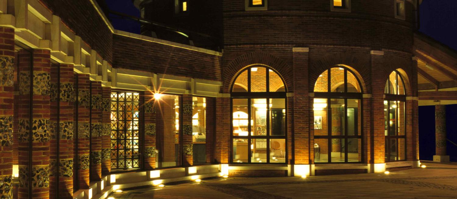 Verulamium museum at night