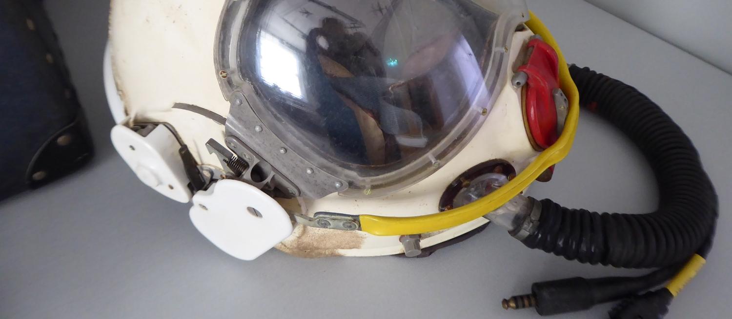 Photo of John Allam's helmet