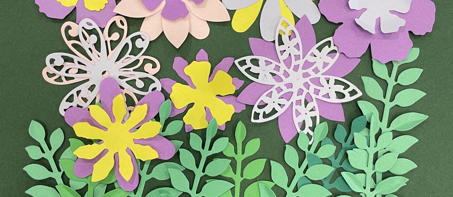 paper craft garden scene