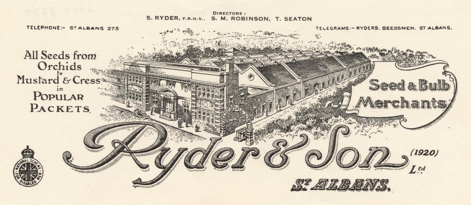 Ryders Seeds advert