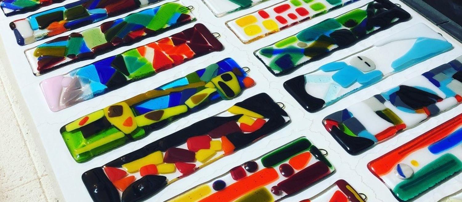 colourful glass suncatchers