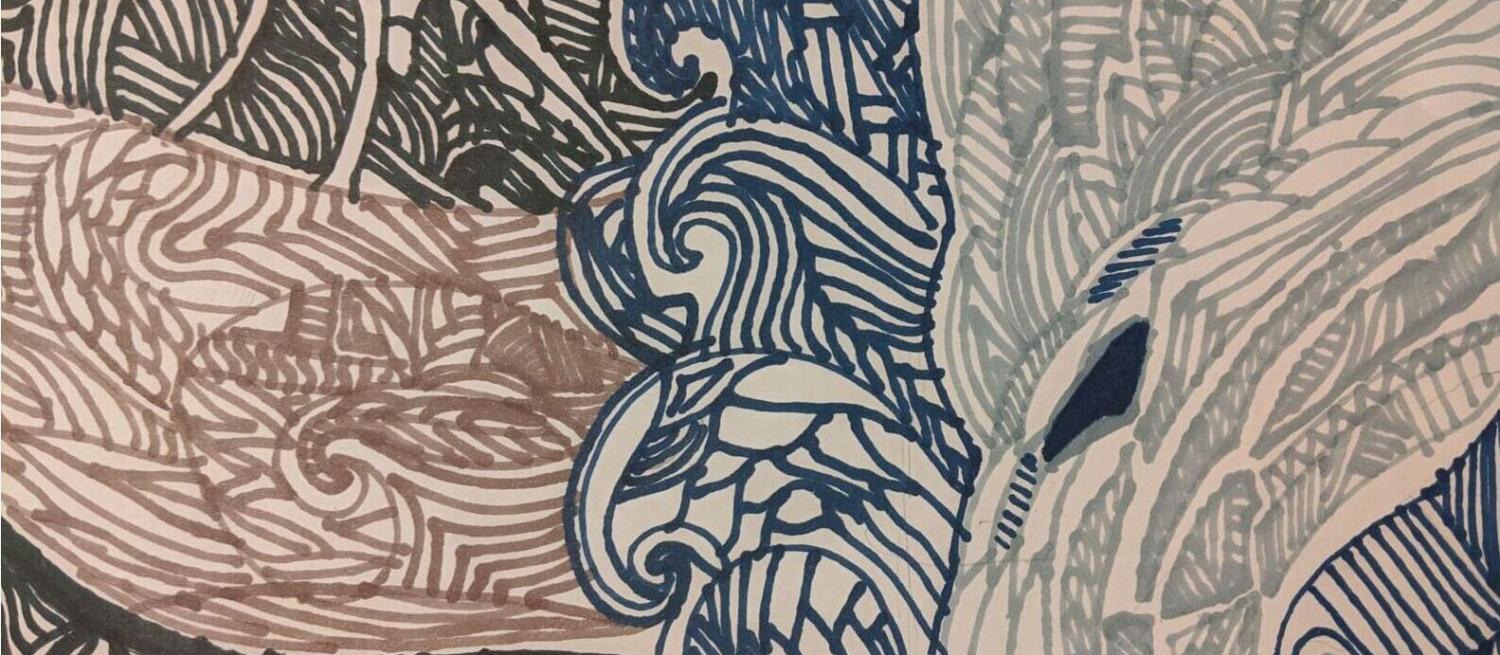 Abstract felt tip pattern