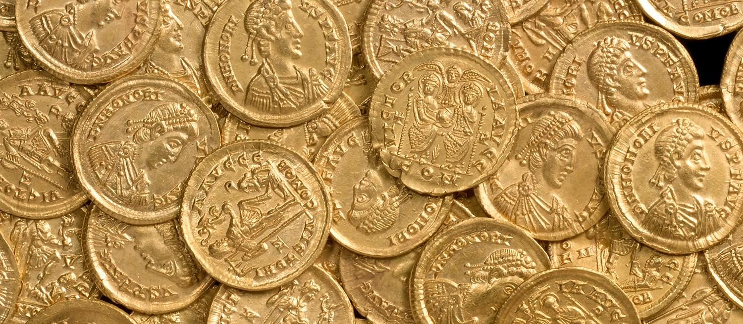 Sandridge Hoard coins at Verulamium Museum