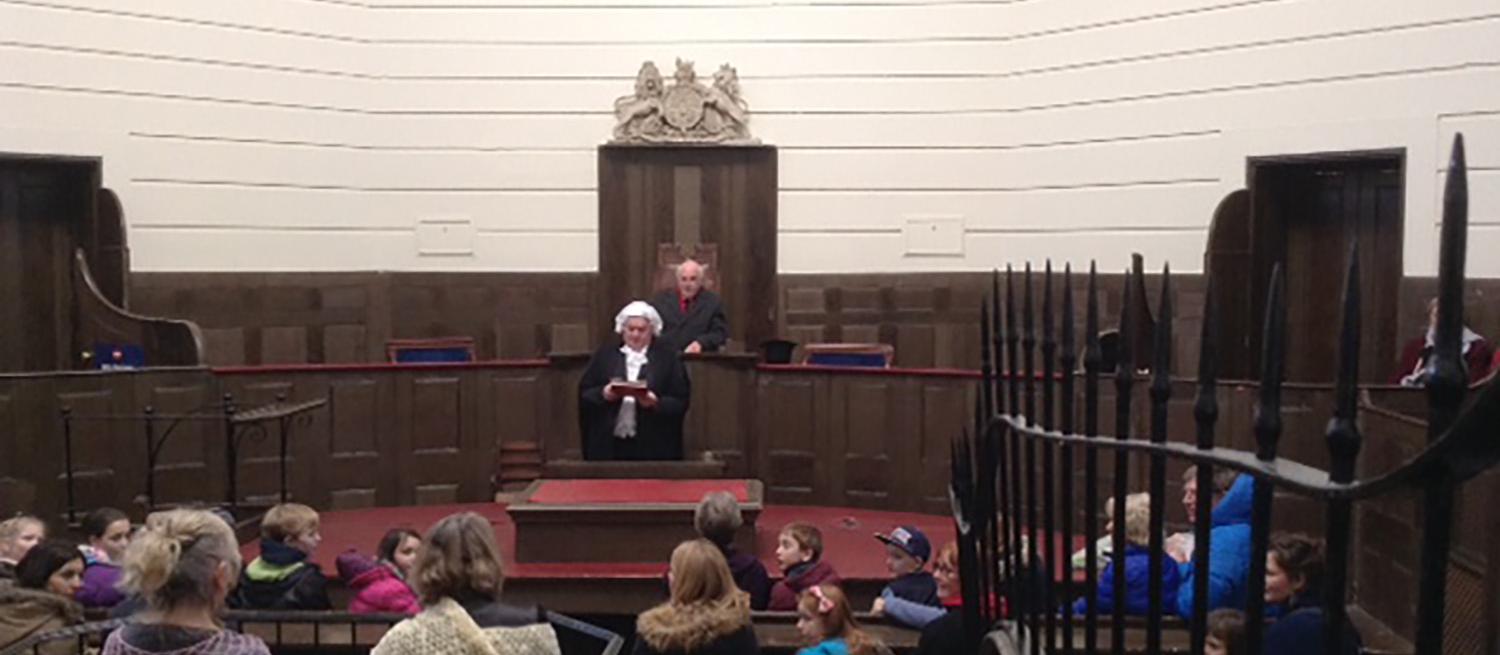 Courtroom re-enactment