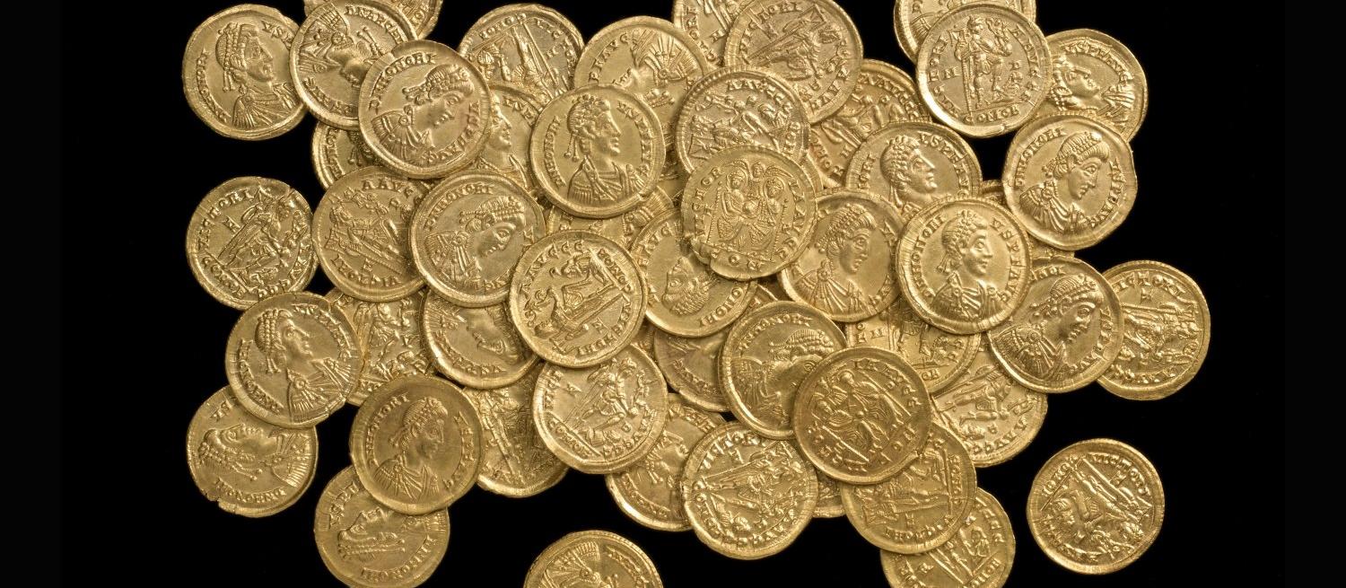 hoard of gold coins