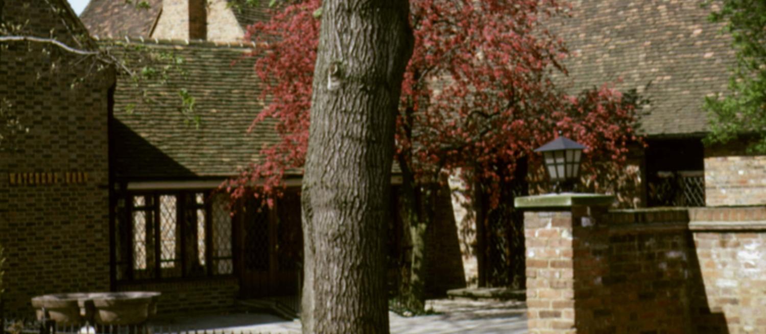 Waterend Barn entrance and courtyard, 1966