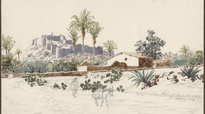 Unfinished watercolour- Spain by Edgar Wigram