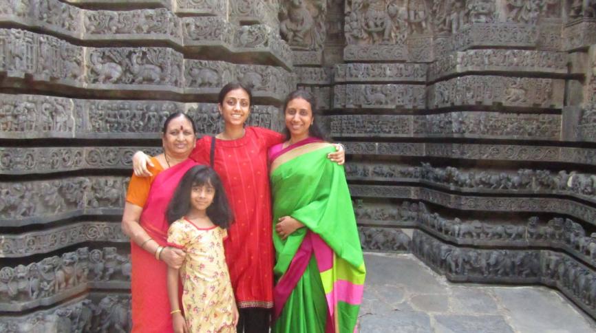 Family photo of a south asian family