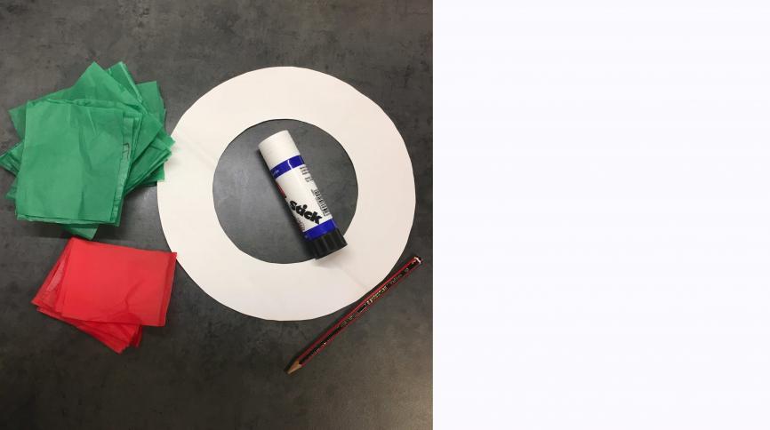 Materials needed to make the wreath