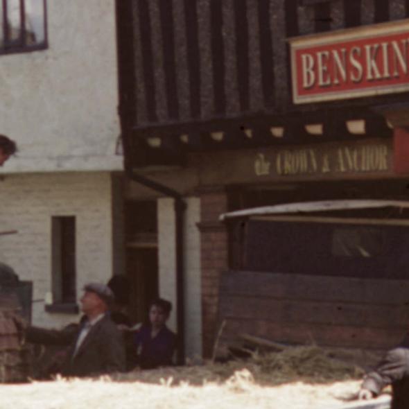  Lorry crashes into The Crown and Anchor pub on the corner of Sopwell Lane and Holywell Hill, 1958