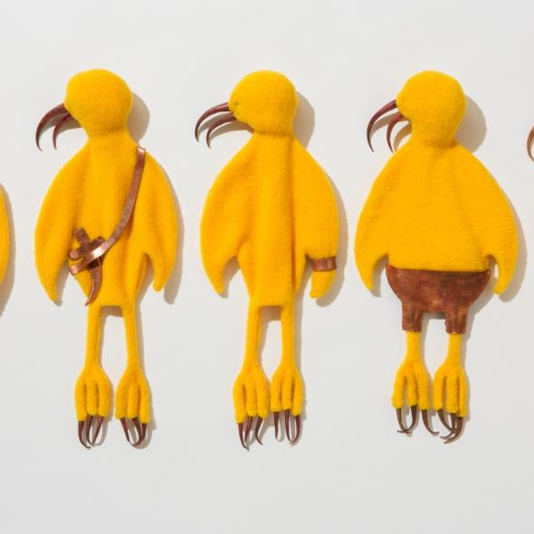 Detail from Yellow Birds by Permindar Kaur