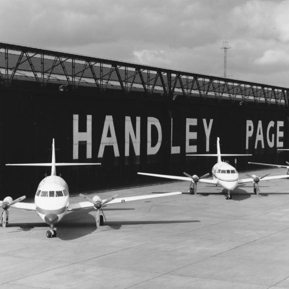 Handley Page aircraft hangers at the Radlett Aerodrome