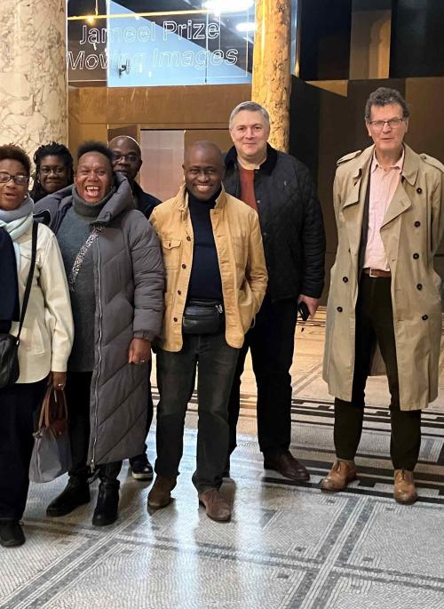 15 Black history research group members on a trip to the V&A