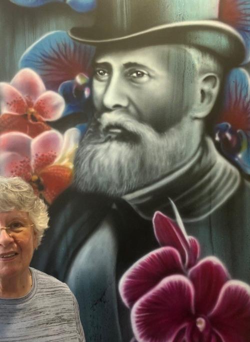 Maureen at the opening of A Growing City exhibition